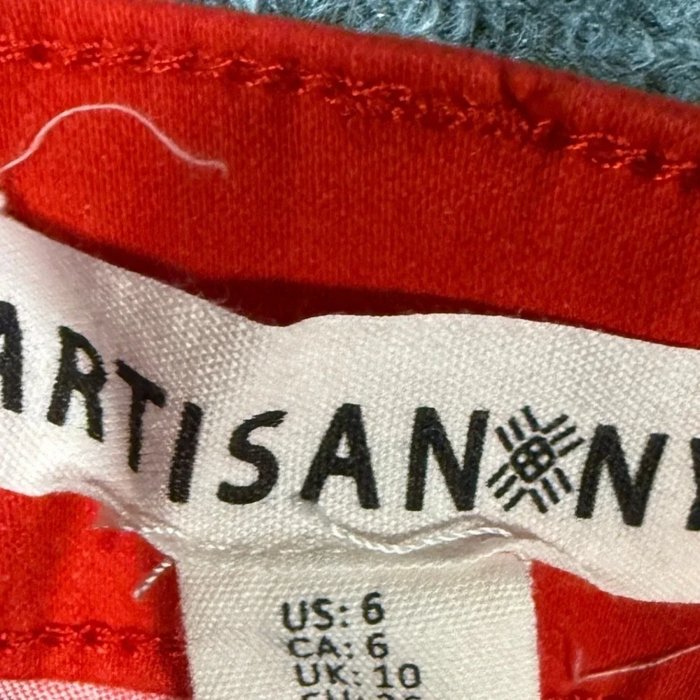 Artisan NY Womens Red Skinny Jeans‎ Mid Rise Slim Fit Pants Size 6